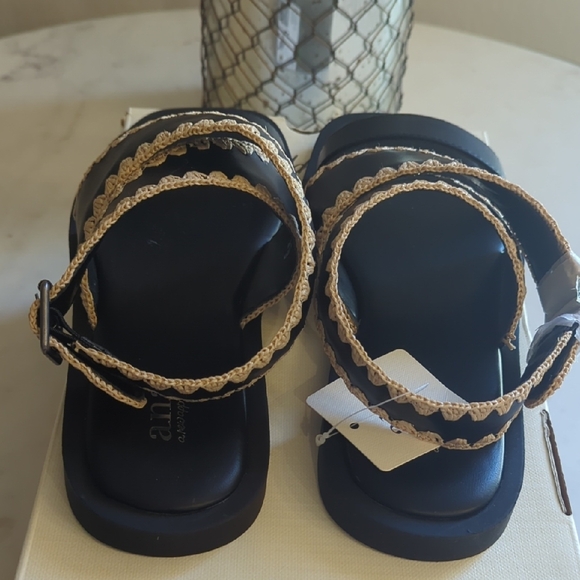 a.n.a Black and Cream Women's Sandals - Picture 3 of 4